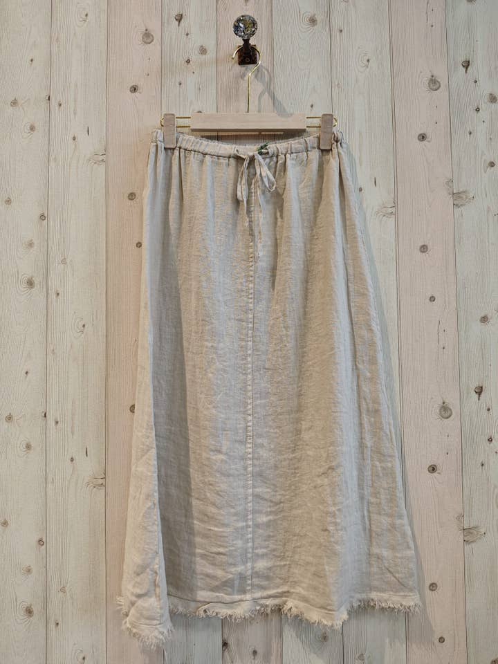Linen & More - Wholesale Skirt - Women's - REF 1375 BASIC 100% LINEN SKIRT