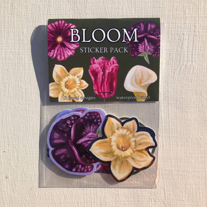 Pacote de autocolantes Colorful Bloom Flower por atacado de Painting With James