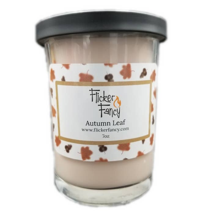 Autumn Leaf Scented Jar Candle for wholesale by Flicker Fancy