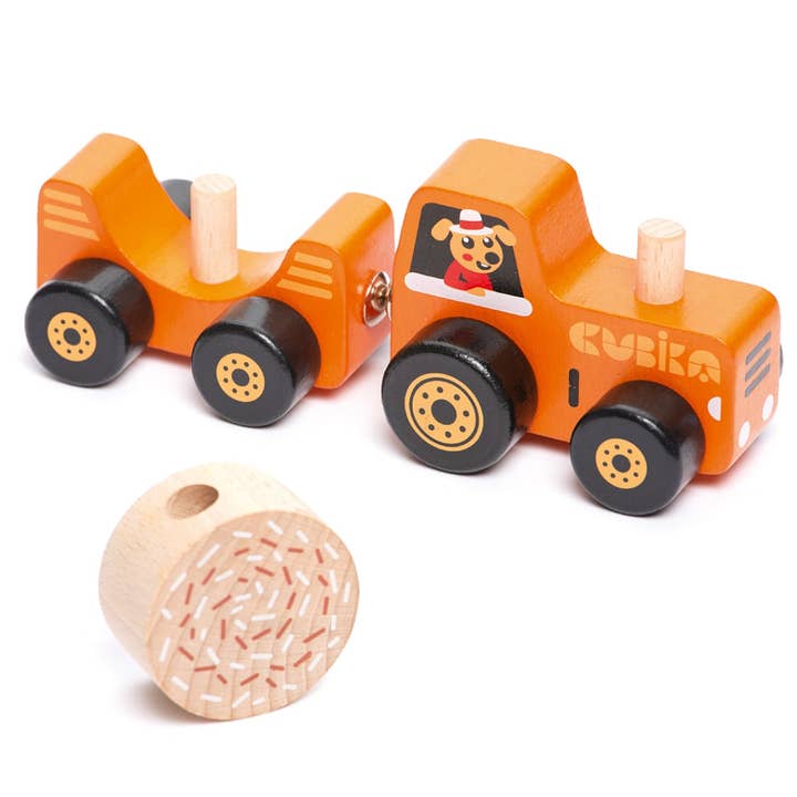 Toysmith - Wholesale Wood Toy - Kids - Cubika Wooden Toy Tractor4