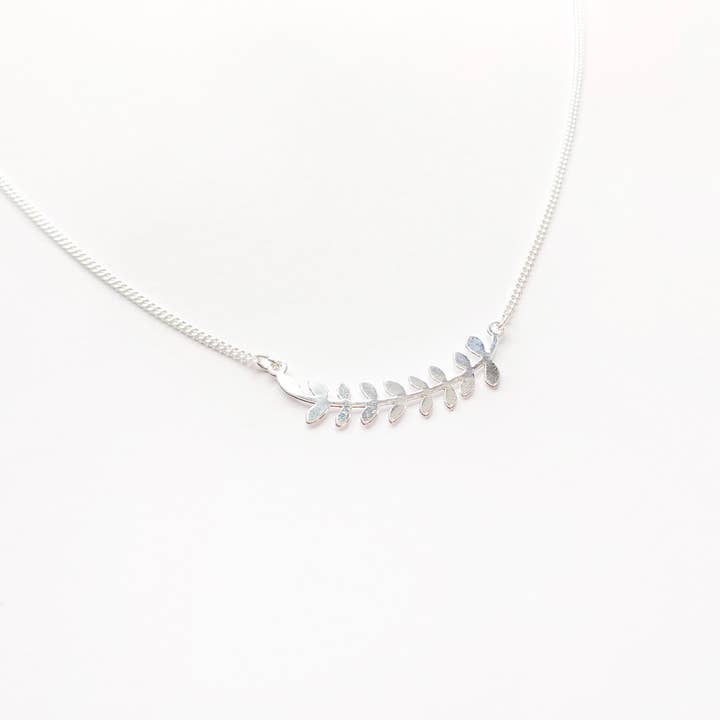 Shany Design Studio – Großhandel Kette mit Anhänger/Charm – Lorbeer Blätter Zweig Halskette Gold/Silber7