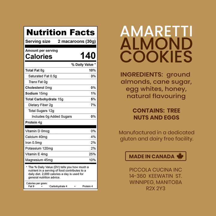 Piccola Cucina – Certified Gluten Free Products - Wholesale Cookie - Amaretti Almond Macaroon Cookies4