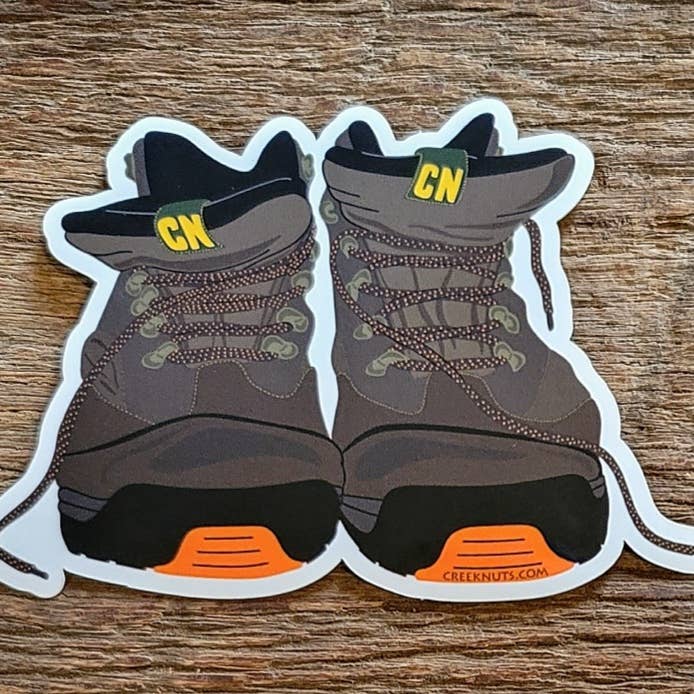 Hiking Boots Sticker for wholesale by creeknuts.com