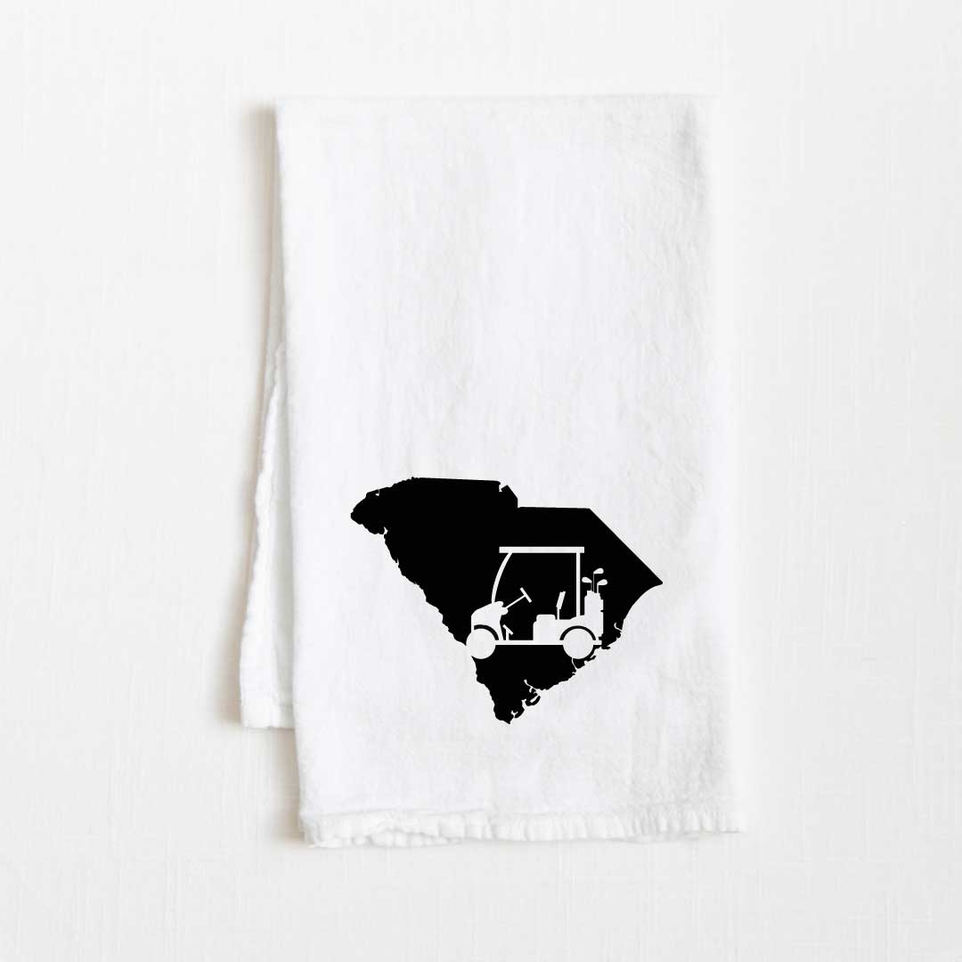 Towel Town - Vente Torchons - Torchon de cuisine en sac de farine de l'État de Caroline du Sud pour chariot de golf - 36” x 32”0