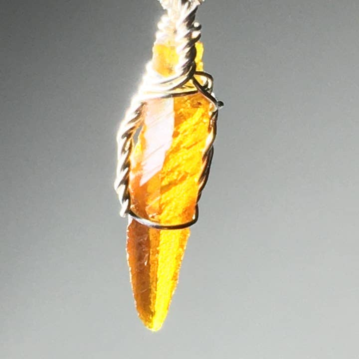 Colgante de Zincita Amarilla de Cristal de Plata de Ley 925 para venta al por mayor de Wildheart Crystals