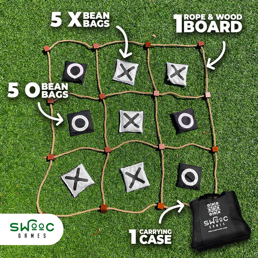 Swooc Games - Wholesale Board Game - Giant Tic Tac Toe Bean Bag Toss Game3