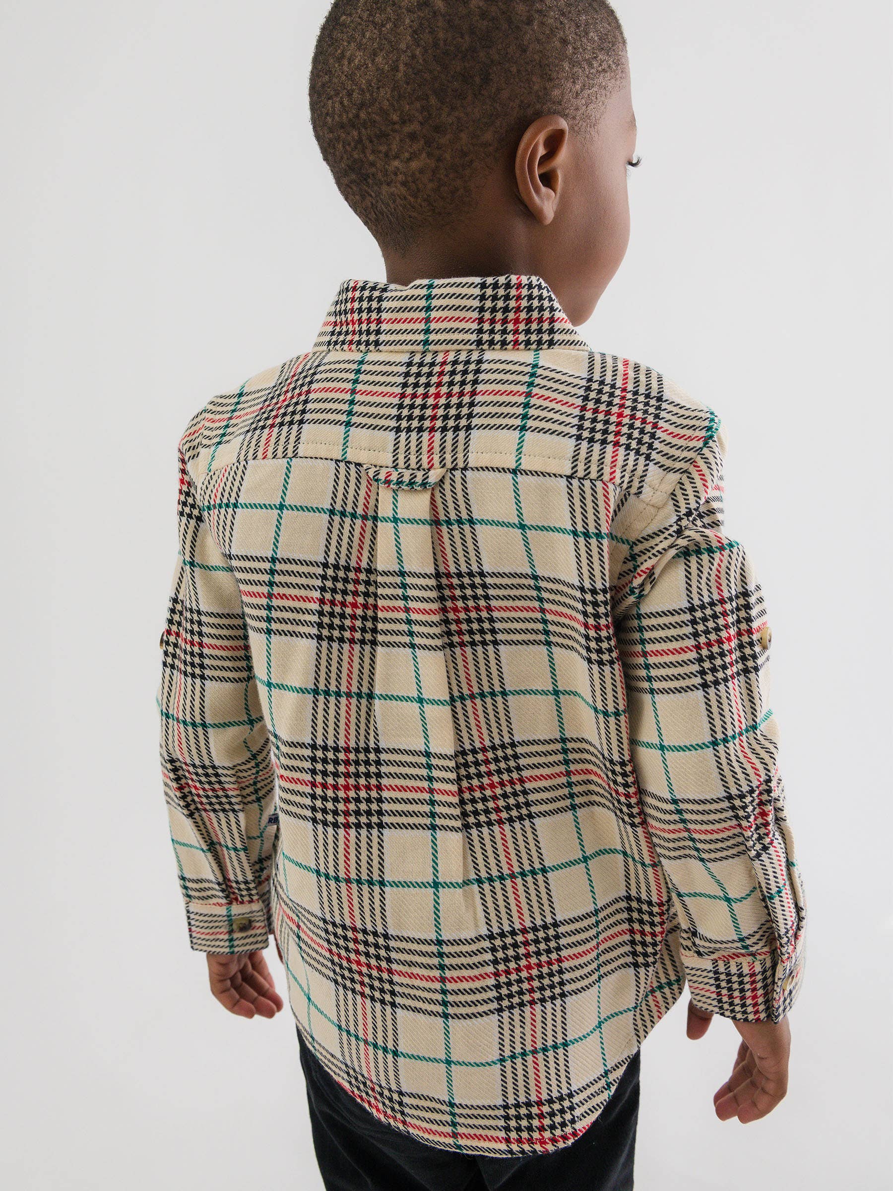 Brown Boys Tannen Plaid Long Sleeve Button Down Shirt for wholesale on Faire4