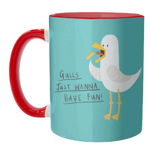 ART WOW - Wholesale Coffee Mug - Mugs 'Seagull Gulls Just Wanna Have Fun'3