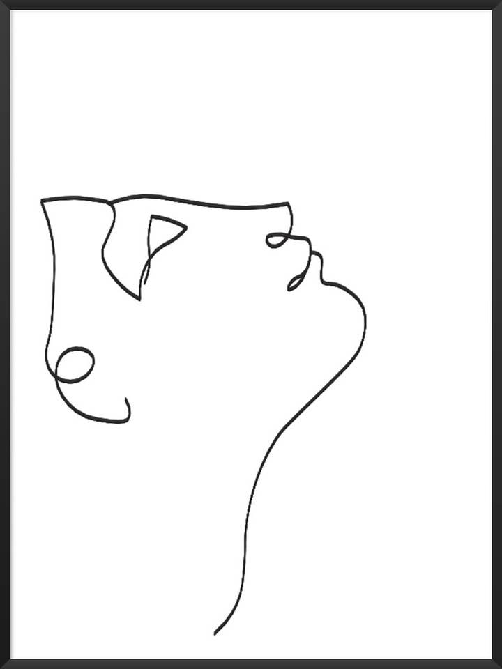 Póster Look Up - Line Art Face para venta al por mayor de Project Nord