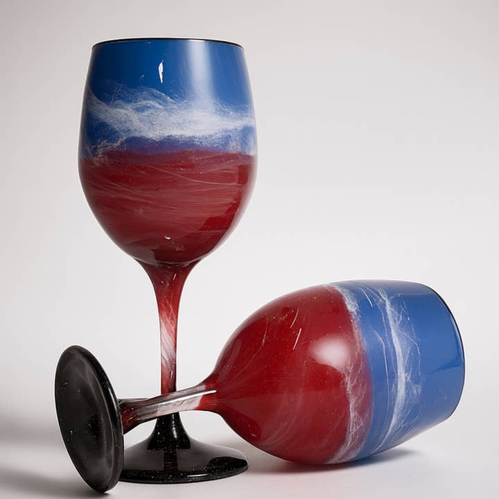 Joie De Vino Glassware - Wholesale Wine glass - Artisan Patriot Sky Wine Glasses & Drinkware2