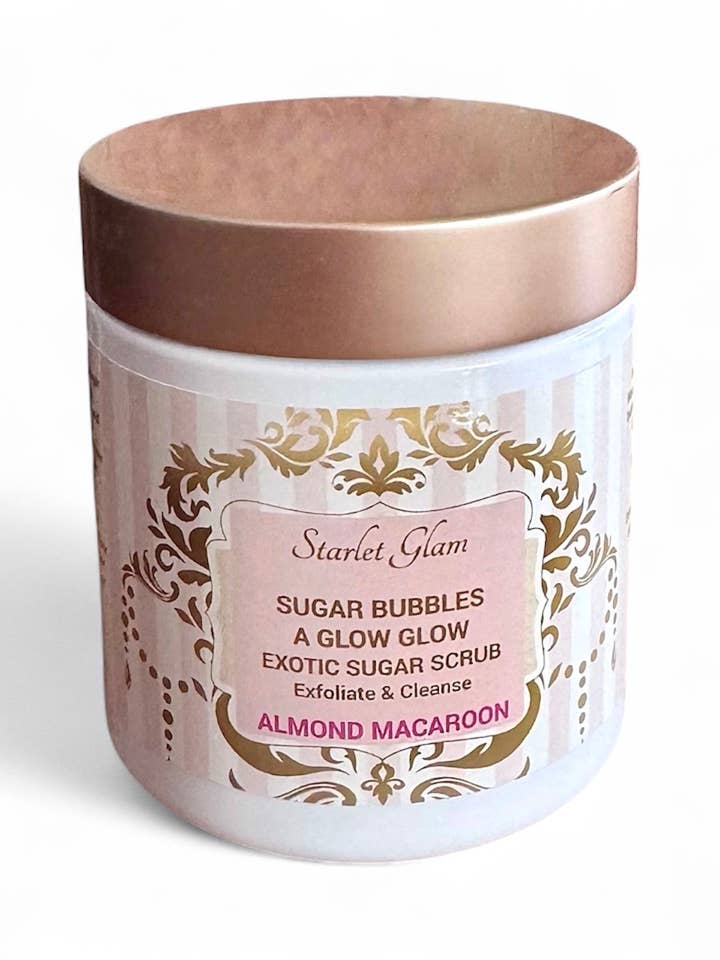 Almond Macaroon Sugar Scrub for wholesale by Starlet Glam Bath & Body