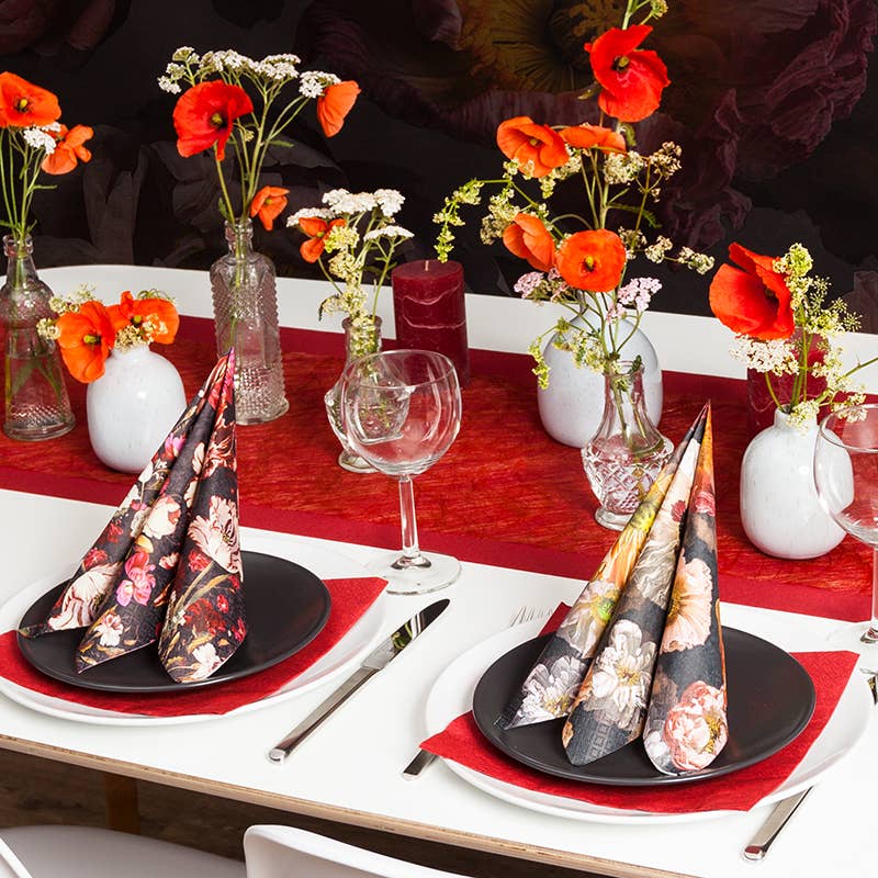 Home Fashion - Carl Dietrich GmbH – Guardanapo descartável por atacado – Guardanapos de papel Papaver para almoço2