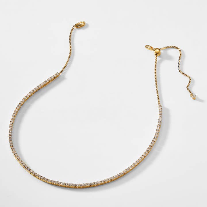 NADRI - Wholesale Link & Chain Necklace - LOVE ALL ADJUSTABLE TENNIS NECKLACE0