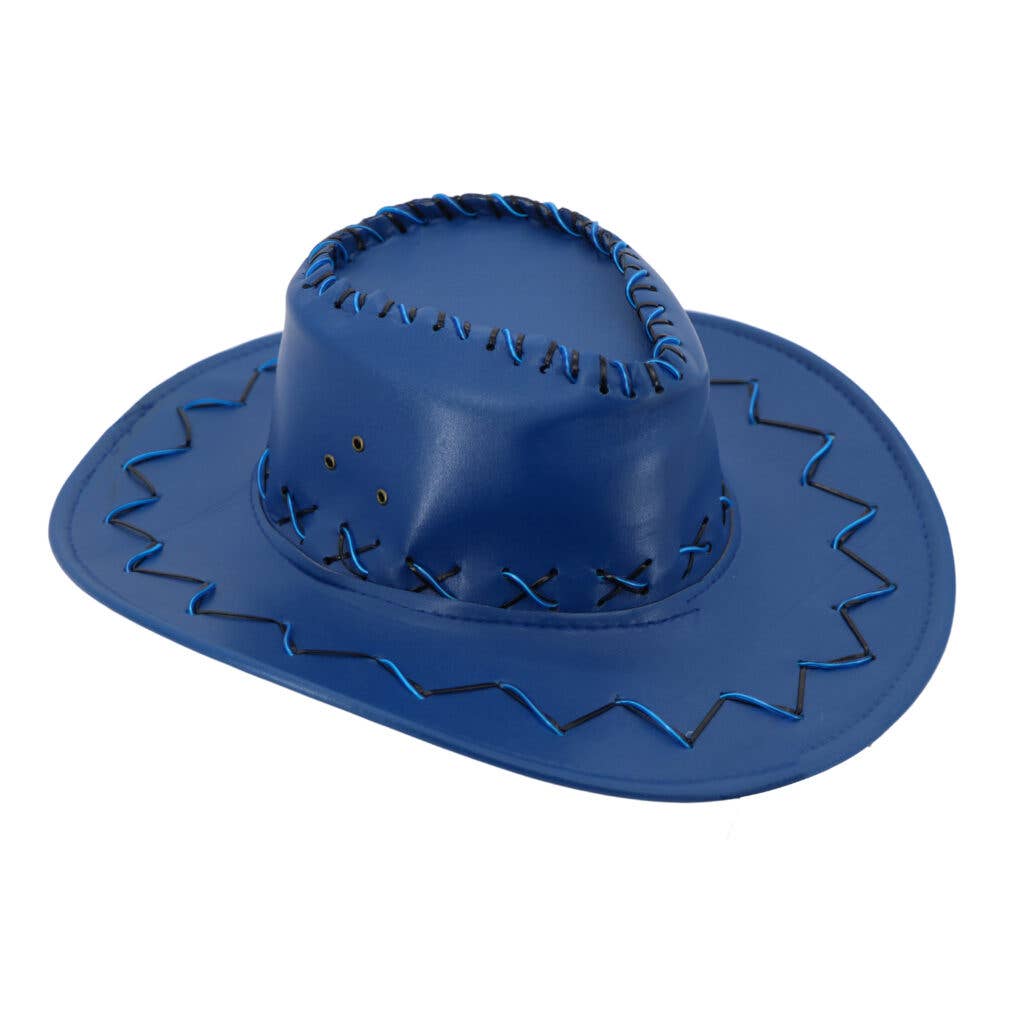 Western Fashion - Wholesale Cowboy Hat - Unisex - JC550 - Leatherette Light Up Cowboy Hat led8