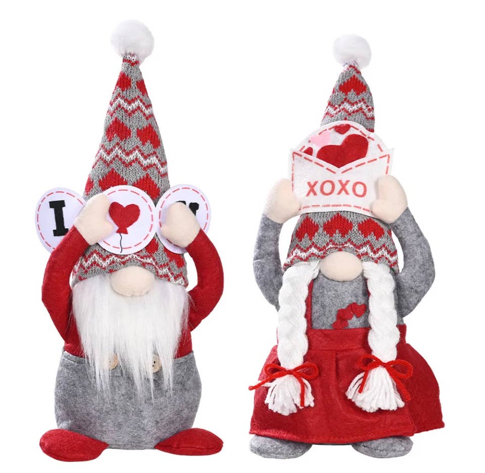 AlexisandGreenberg - Vente Décoration de Noël - Décoration de maison A&G Gnome elfe Jumbo Love, ornement cadeau3