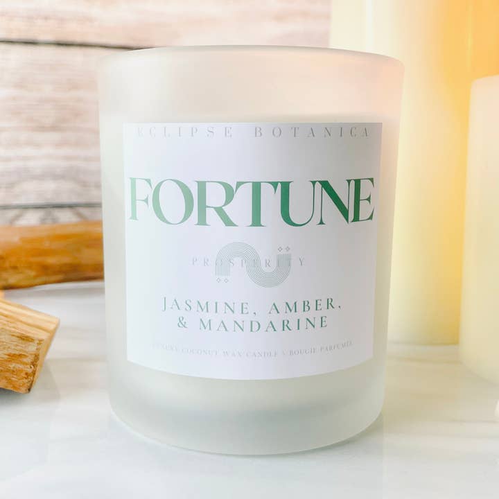 Fortune Luxury Candle (Jasmine & Amber) for wholesale by Eclipse Botanica