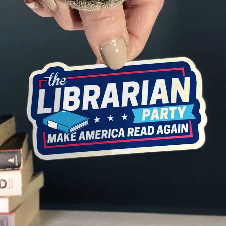 Librarian Party Sticker, 3" Waterproof Book Lover Decals and other Purchase Wholesale chaussures libra pop. Free Returns & Net 60 Terms on Faire trending on Faire.