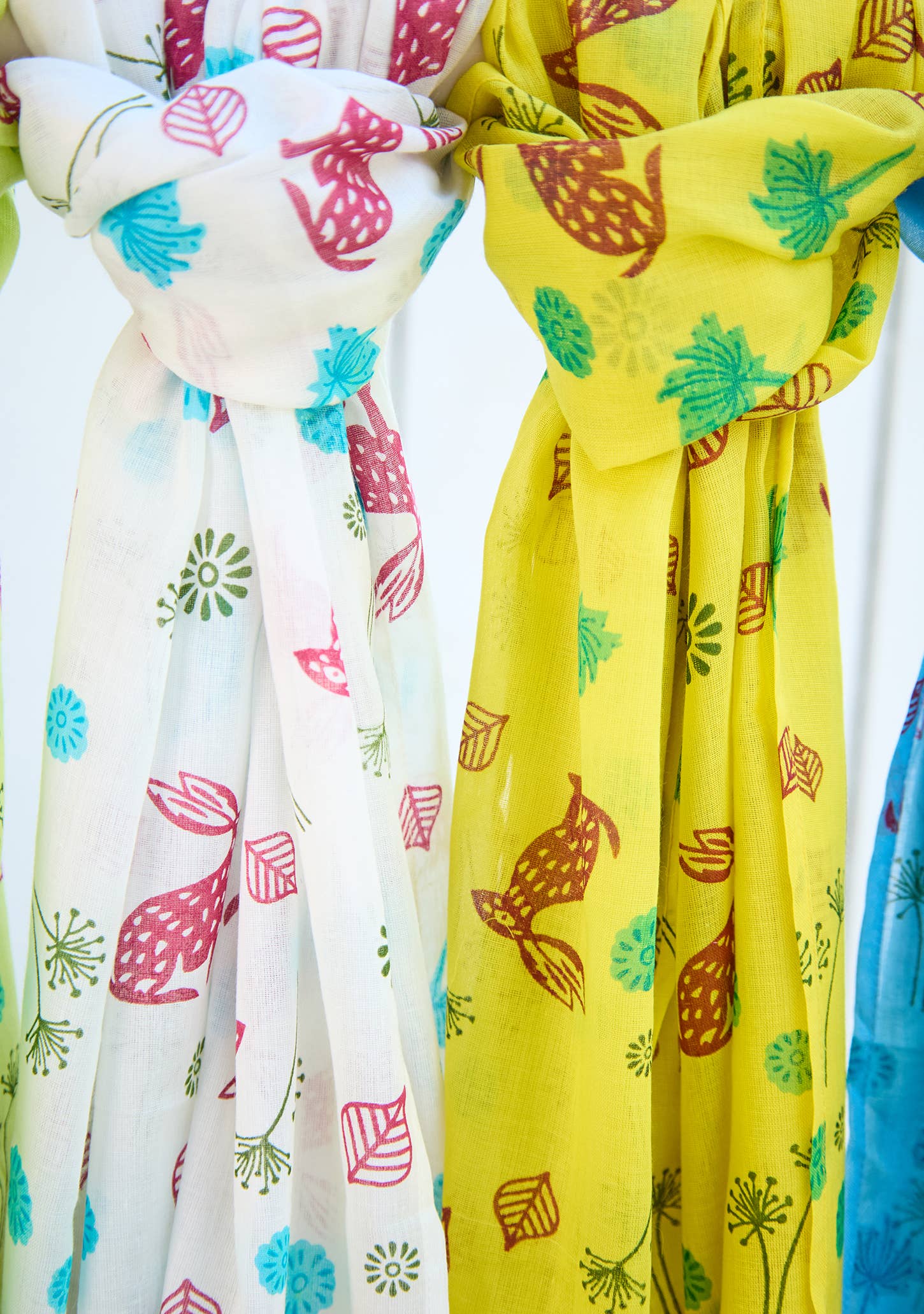 Namaste - Wholesale Scarf - Women's - Mountain Hare Printed Cotton Scarf1