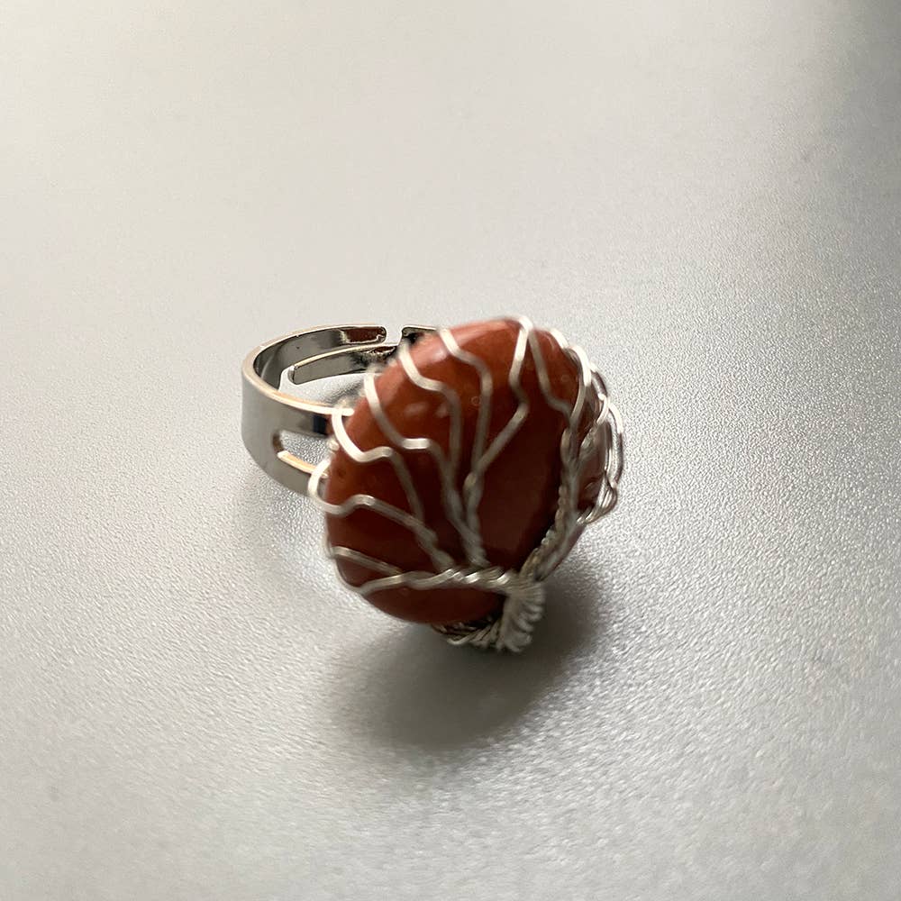 VIE – Engroshandel Statementring – Wireindpakket livets træ-ring, 2 cm22