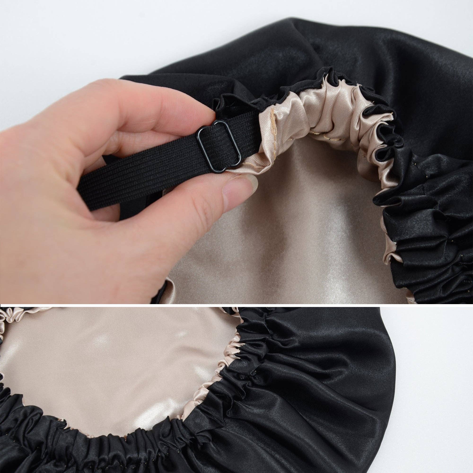 AK Brand – wholesale Sleep cap / bonnet – women's – Silk Sleep Bonnet Adjustabl Elastic Band Hair Protection Cap9