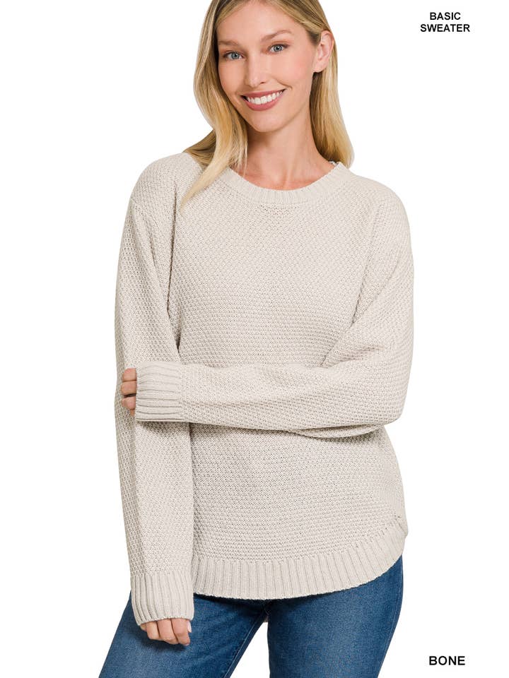 42POPS - Wholesale Knit Sweater - Women's - ",..._ Round Neck Basic Sweater17