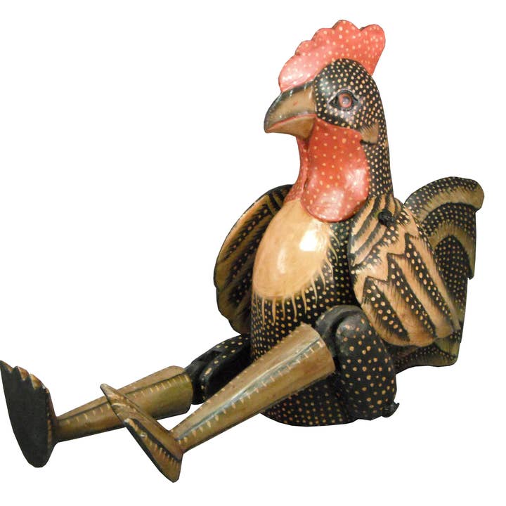 Cohasset Gifts - Wholesale Puppet - Kids & Baby - 9" Wood Dottie Mini Rooster Puppet0