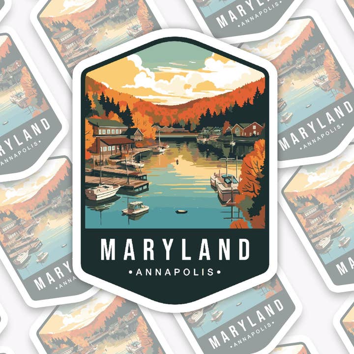 Handmade Vinyl sticker - "Maryland" State for wholesale by With Love, Ell