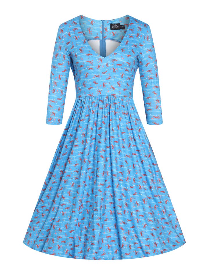 Dolly & Dotty - Vente Robe – femme - Robe originale à imprimé homard Billie Blue