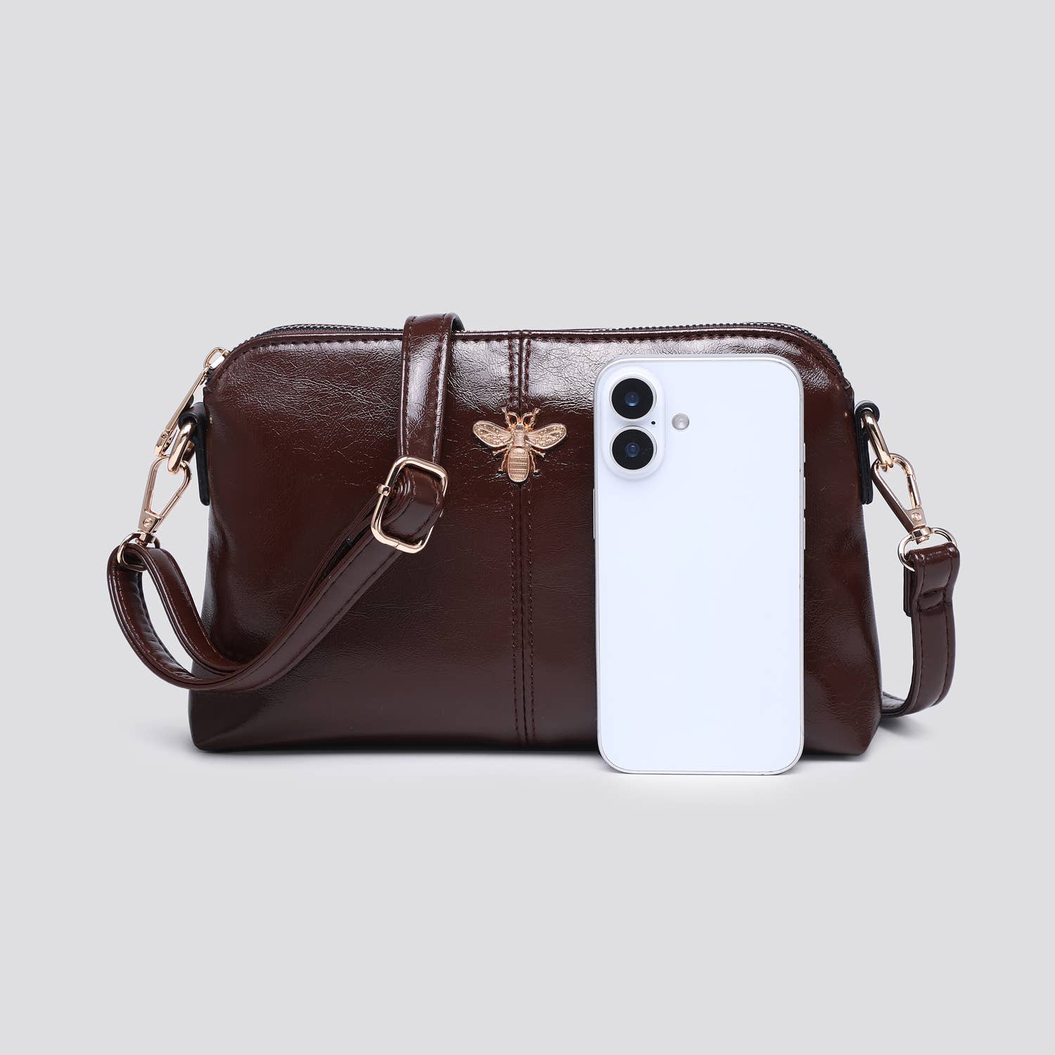 House of Milano – wholesale Crossbody bag – Women's – Faux Leather Crossbody Bag with Bee Logo # 267017