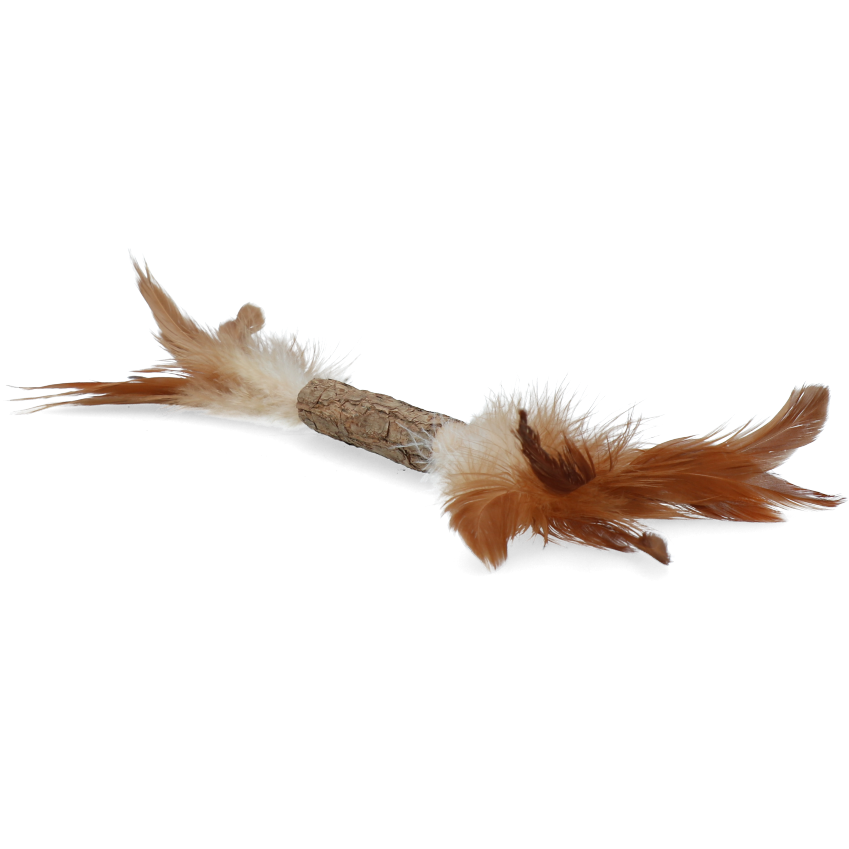 Hofman Animal Care - Vendita all'ingrosso Giocattolo - Gatti - Gioco per gatti Verslaafd con bruco e piume1