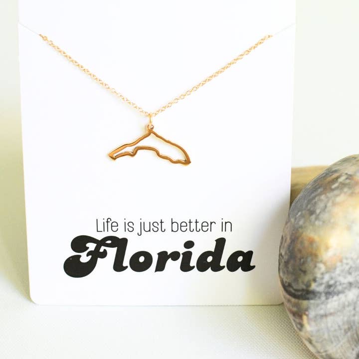 Two and Crew - Wholesale Pendant/Charm Necklace - Florida Necklace – State Charm Jewelry, Sunshine Gift Idea