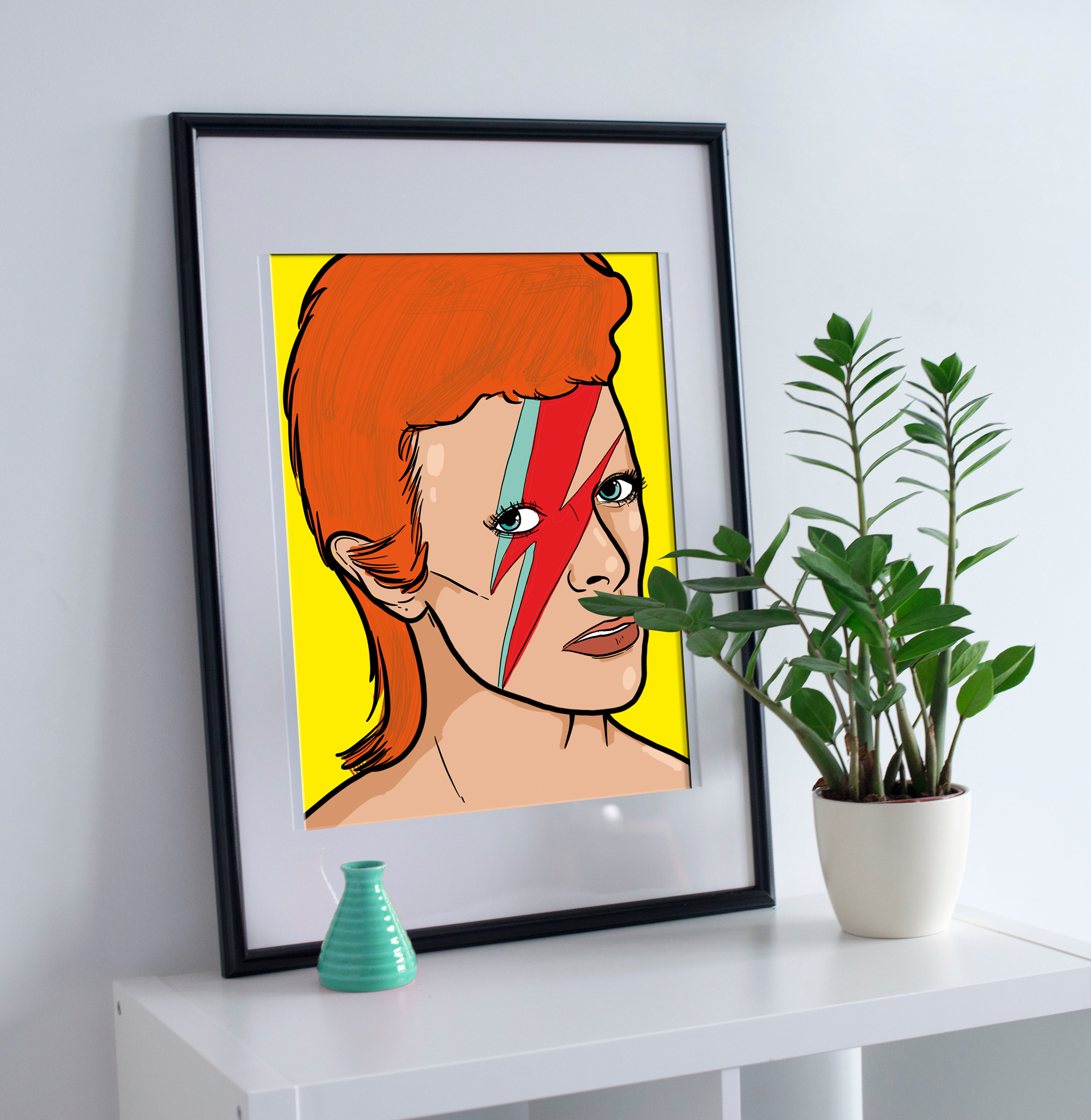 Studio Soph (We Pay Your Import Fees - We Ship DDP) - Wholesale Art Print - Bowie Art Print A4 Format2