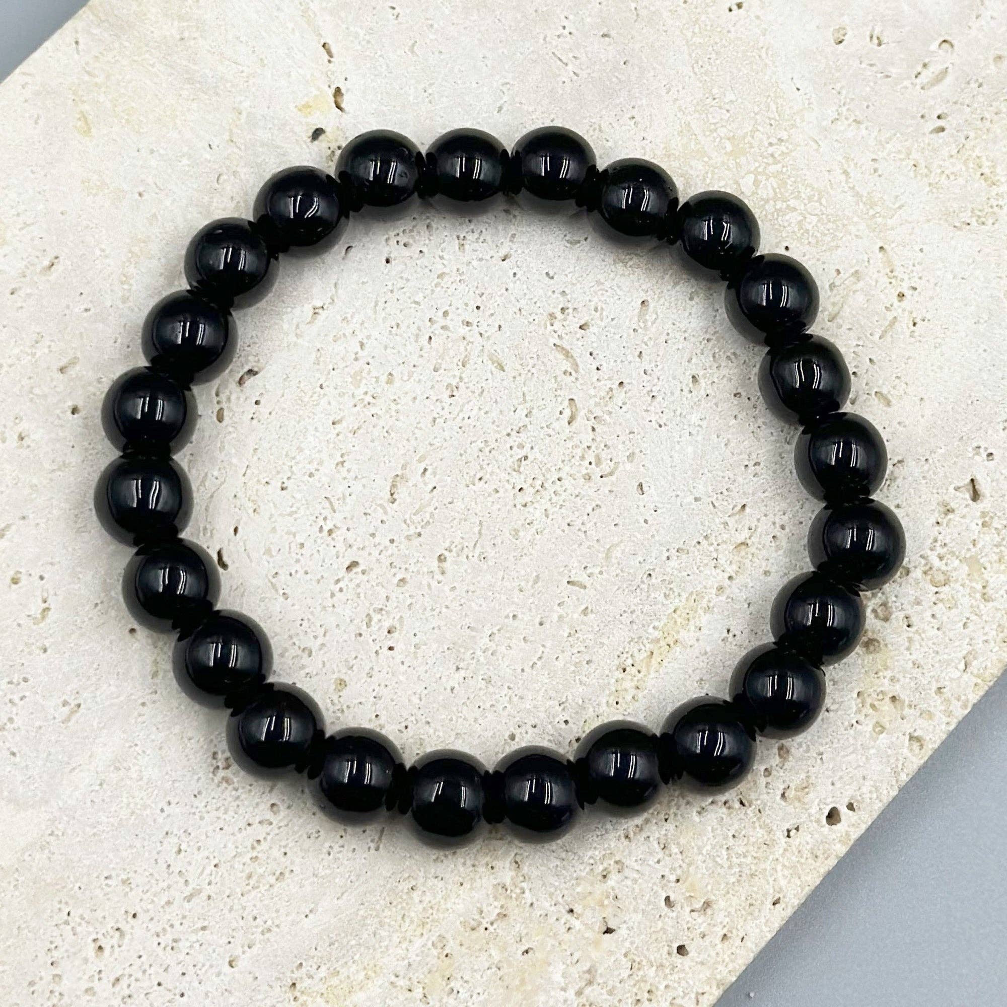 Ole – wholesale Pärlarmband – Svart onyxsten stretcharmband B1875-4MM6
