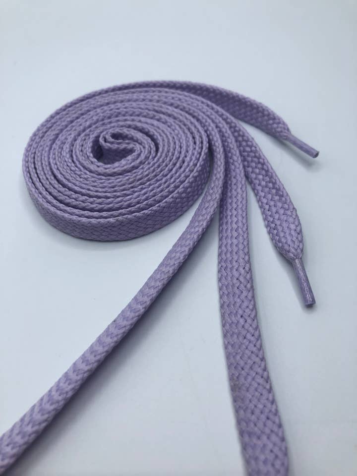 Solid Violet Flat Shoelaces for wholesale by The Shoelace Factory