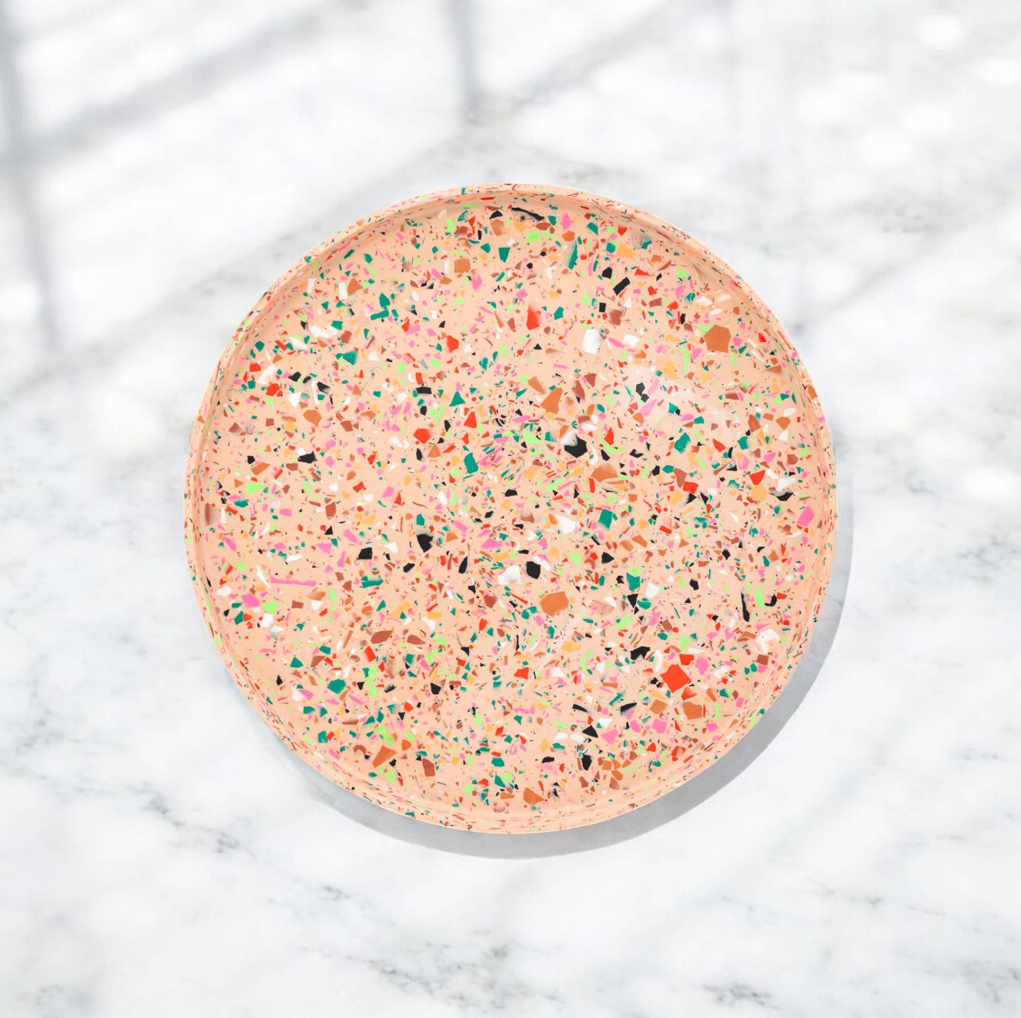 LiZ-e - Wholesale Decoratief bord/schotel/kom - Terrazzo dienblad - Ronde schotel - Presentatieschotel4