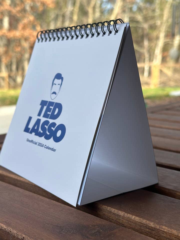 Ted Lasso (Unofficial) 2025 Spiral Bound Desk Calendar for wholesale by Mae'd
