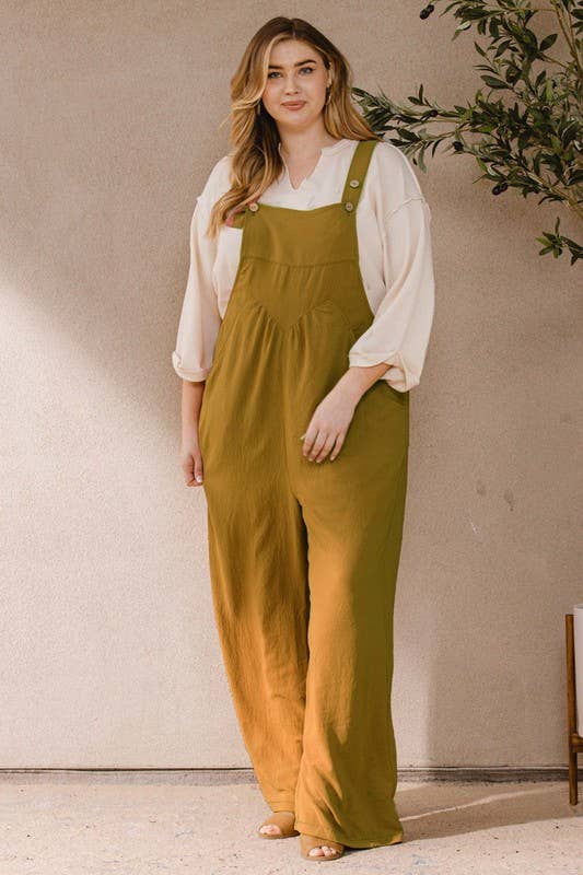 Oddi - Wholesale Jumpsuit - Women's - Plus Solid Button Sling Jumpsuit26