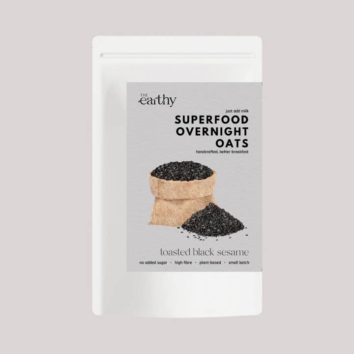 The Earthy – wholesale Oats – Overnight Oat Dry Mix | Toasted Black Sesame1