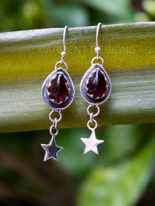Pear Shape Garnet Earrings, AE-6738 for wholesale by Ambra Jewels