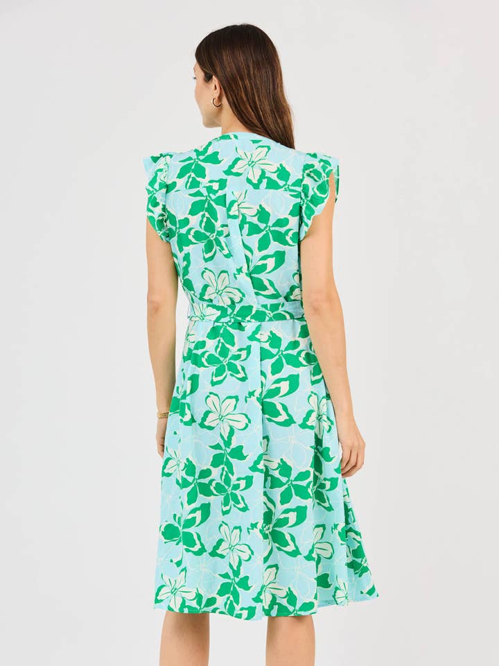 Mary Square - Wholesale Dress – Women's - Jenn Dress | Tropical Bouquet Green9