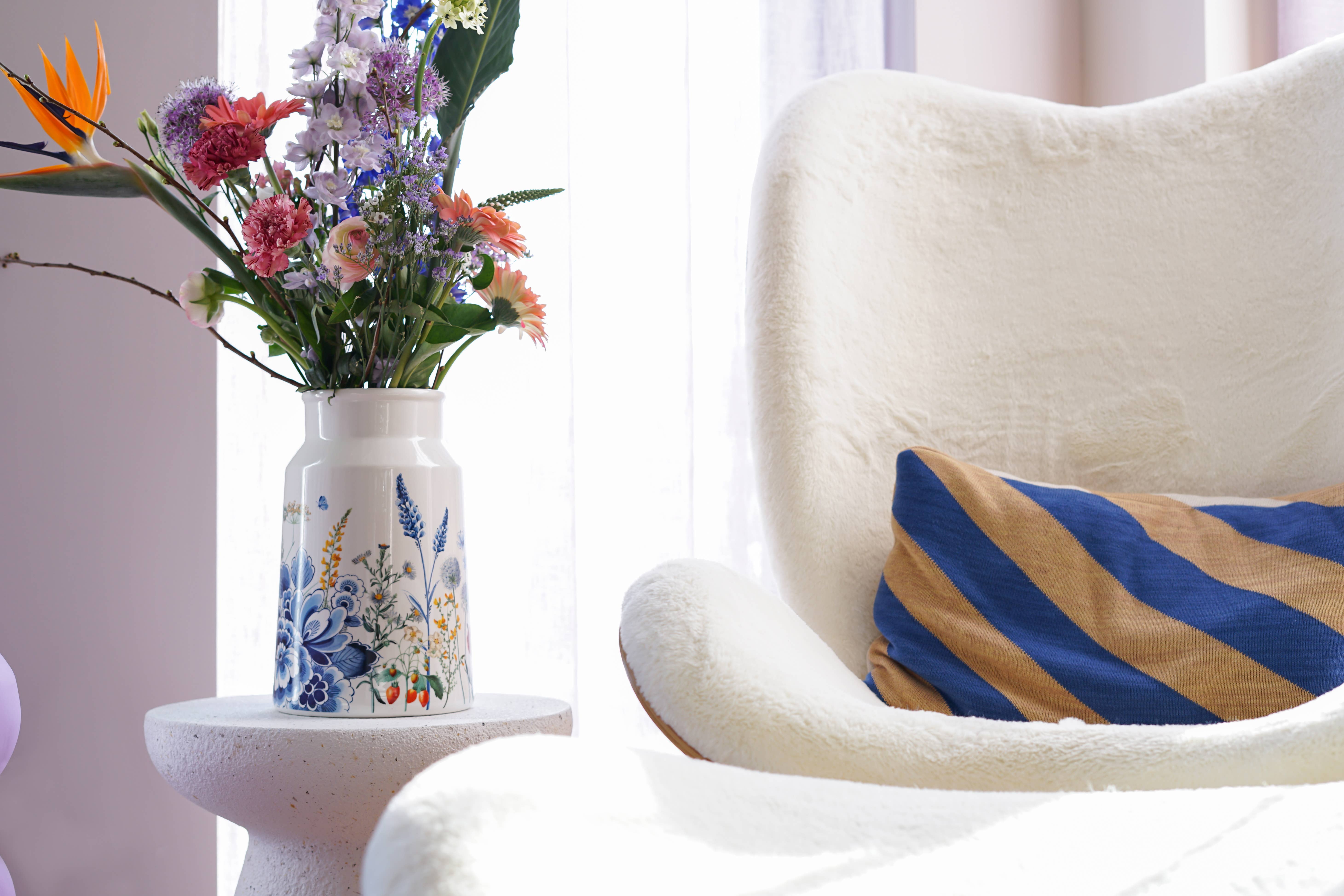 Heinen Delfts Blauw - Wholesale Vase - Milk can vase-Wildflowers-20.5cm2