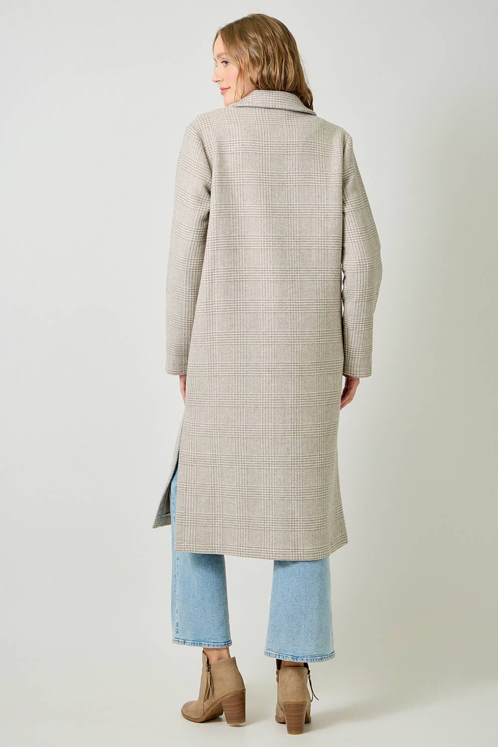 Mystree – Großhandel Mantel - Damen – Hahnentritt-Karomuster-Langmantel 6115911