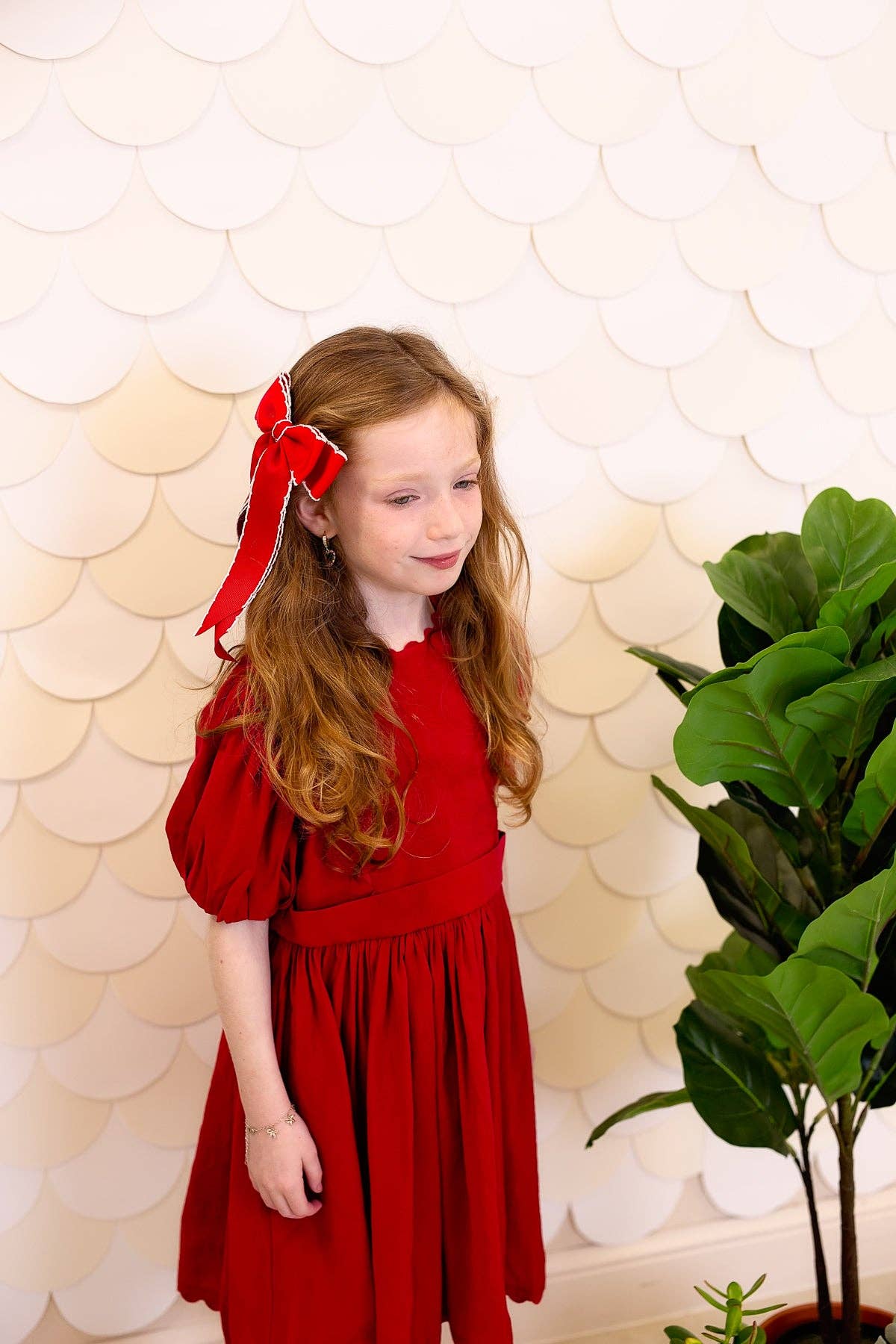 Project 6 NY Kids - Wholesale Hair Bow - Kids - Madeline Small Bow Moonstitch Clip - Vanilla5