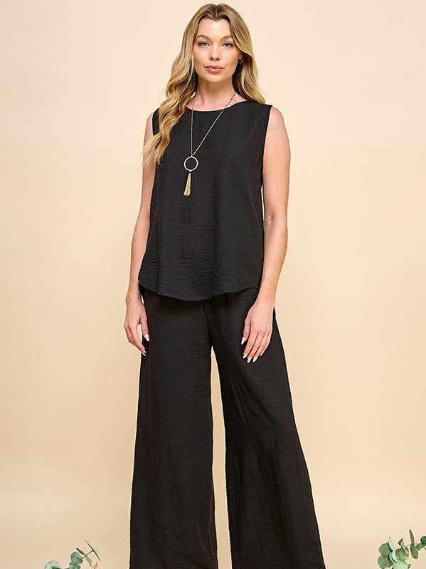 Pantalones de talle alto y pierna ancha 232160P para venta al por mayor de Chris & Carol Apparel