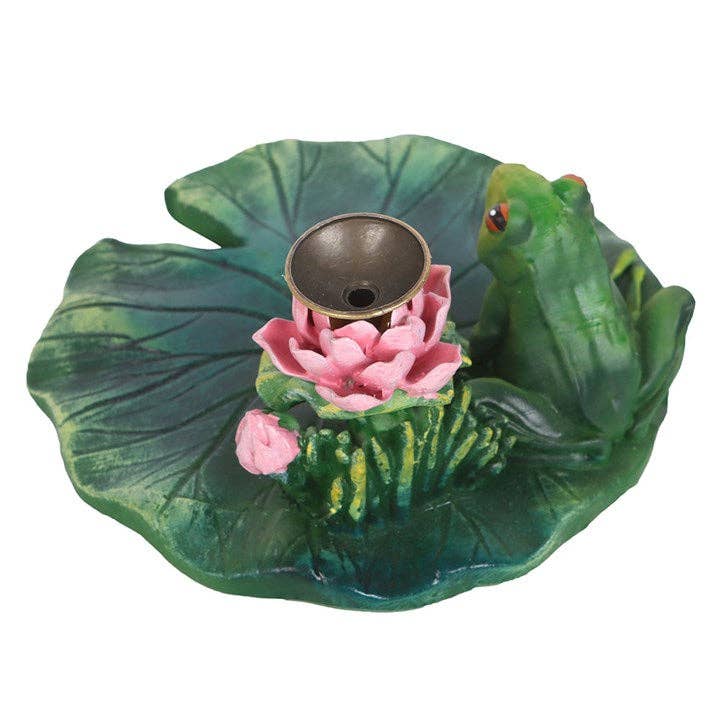 Something Different Wholesale - Wholesale Incense Holder - Frog and Lily Pad Backflow Incense Burner3