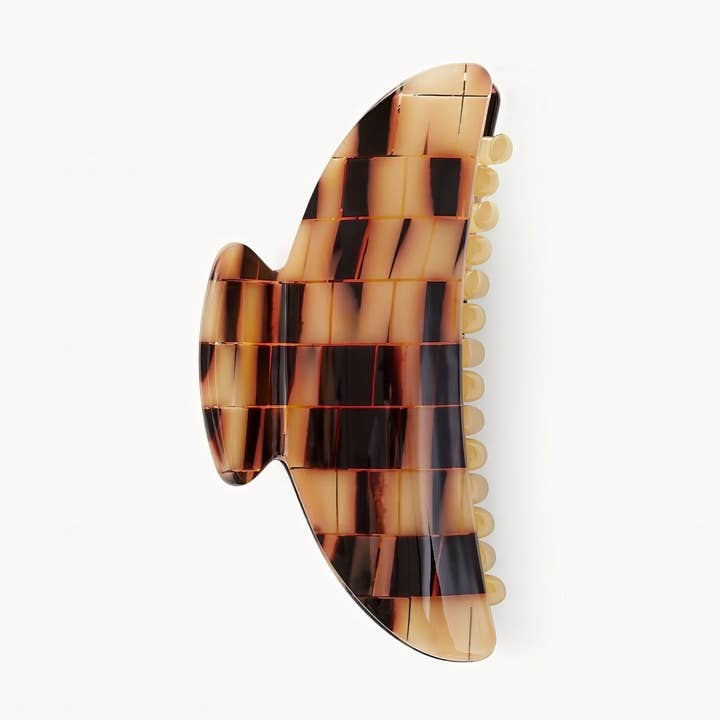 MACHETE – Engroshandel Hårspænde - Dame – Midi Heirloom Claw i Blond Checker0
