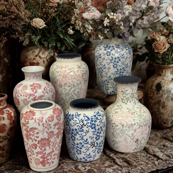 Floral Ceramic Vases for wholesale by Vagabond Vintage