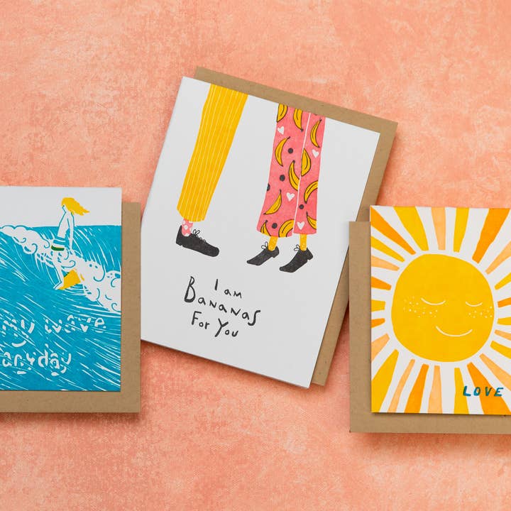 folio press & paperie - Wholesale Love Card - I Am Bananas For You Card