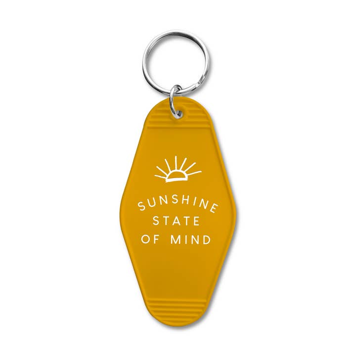 Retro Hotel Keychain - Sunshine State of Mind for wholesale by Declaration & Co