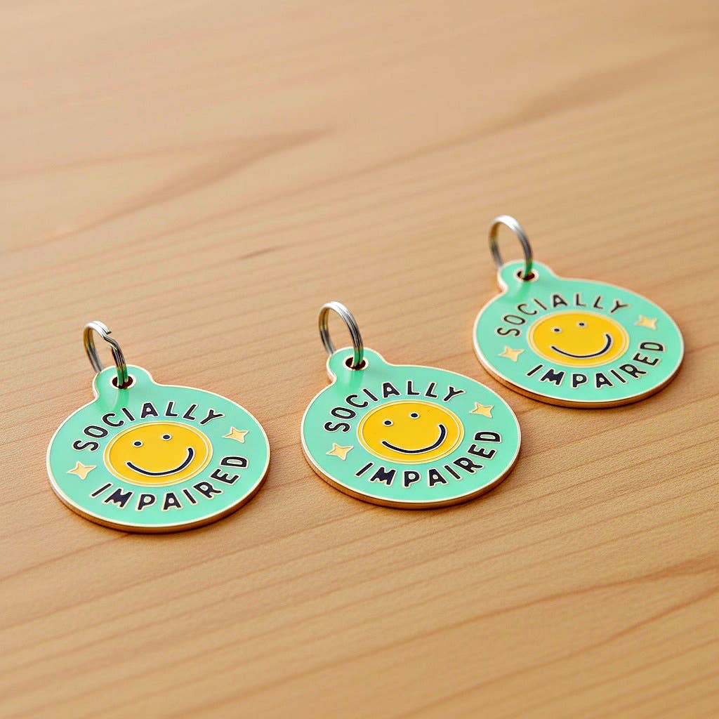 Bad Tags - Venta al por mayor Chapa de identificación - Perros - Placa de Perro de Esmalte con ID Escaneable - Socialmente Impedido8